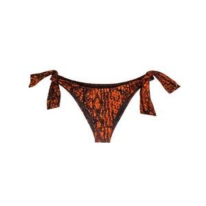 NEW MALIBUTIQUE women's snake print bikini bottom in orange